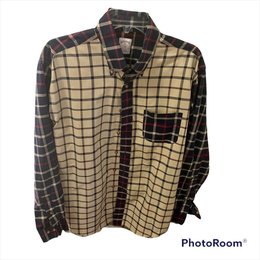 Brooks Brothers Men’s Striped Button Down Non-Iron The Original Polo Shirt - M